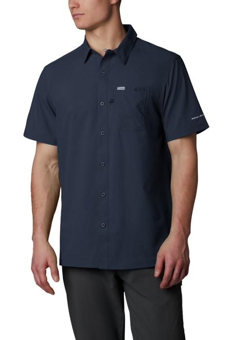 Columbia - Slack Tide Camp Shirt Erkek Kısa Kollu Gömlek - FM7042 Lacivert
