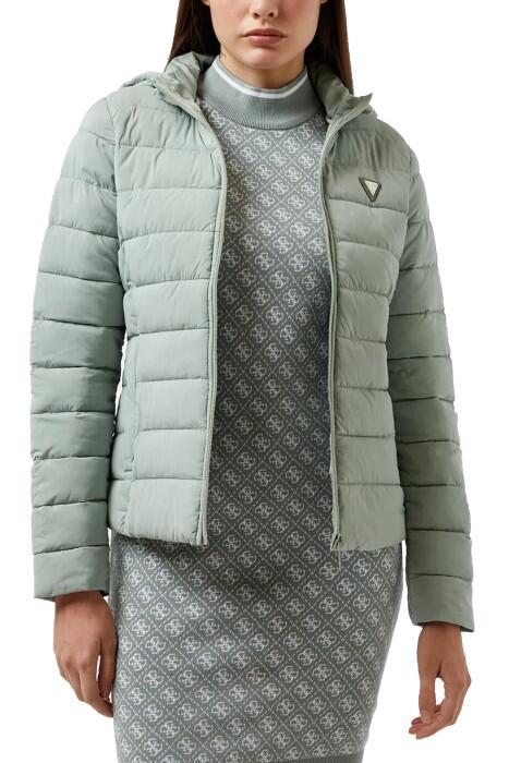 Guess - Solid Heavy Diann Puffer Kadın Mont - V4YL04WF3X0 Yeşil