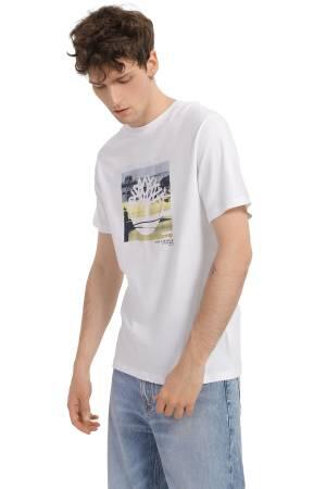 Ss Coast Inspired Logo Graphic Tee Regul Erkek T-Shirt- TB0A65WH Beyaz - Thumbnail