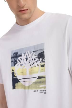 Ss Coast Inspired Logo Graphic Tee Regul Erkek T-Shirt- TB0A65WH Beyaz - Thumbnail