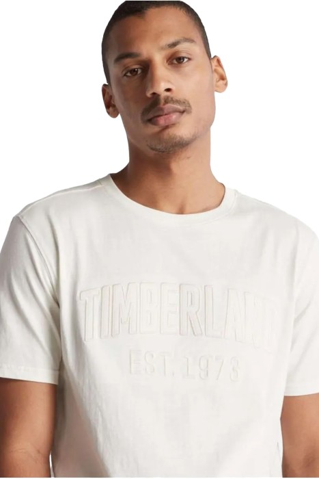 Timberland - Ss Modern Wash Brand Carrier Tee Regular Erkek T-Shirt - TB0A6669 Beyaz