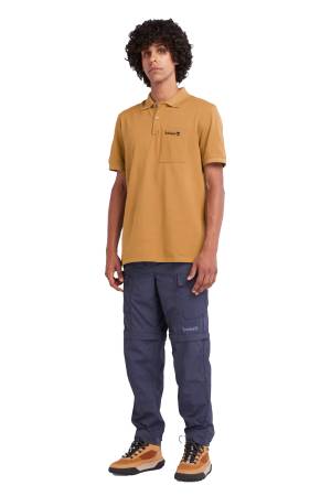 Ss Modern Wash Pocket Erkek Polo T-Shirt - TB0A65P1 Açık Kahverengi - Thumbnail