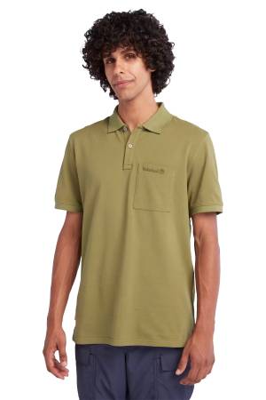 Ss Modern Wash Pocket Erkek Polo T-Shirt - TB0A65P1 Haki - Thumbnail