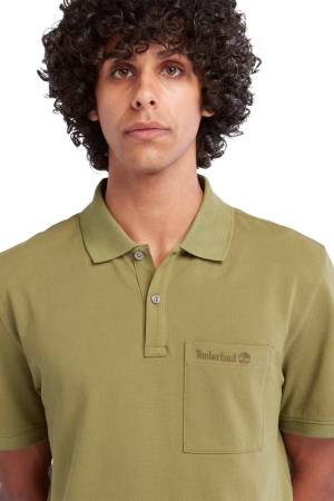 Ss Modern Wash Pocket Erkek Polo T-Shirt - TB0A65P1 Haki - Thumbnail