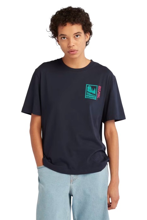 Timberland - Ss Out Here Back Graphic Tee Kadın T-Shirt - TB0A6AQ9 Lacivert