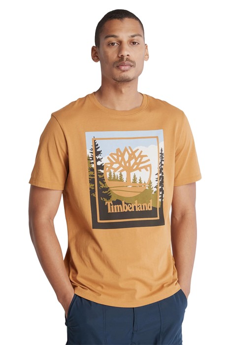 Ss Outdoor Inspired Graphic Erkek T-Shirt - TB0A6F4K Açık Kahverengi