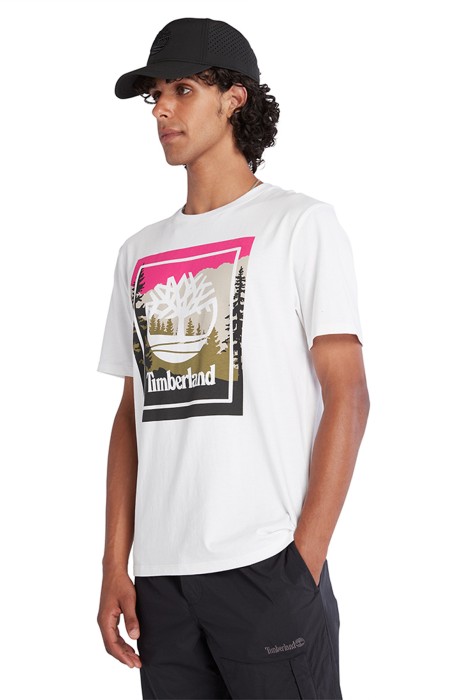 Timberland - Ss Outdoor Inspired Graphic Erkek T-Shirt - TB0A6F4K Beyaz