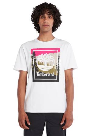 Ss Outdoor Inspired Graphic Erkek T-Shirt - TB0A6F4K Beyaz - Thumbnail