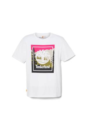 Ss Outdoor Inspired Graphic Erkek T-Shirt - TB0A6F4K Beyaz - Thumbnail