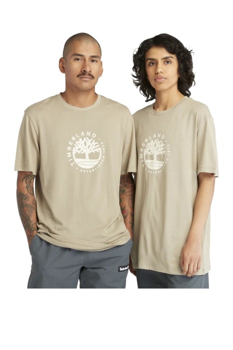 Timberland - Ss Refibra Logo Graphic Tee Regular Erkek T-Shirt - TB0A65XS Bej