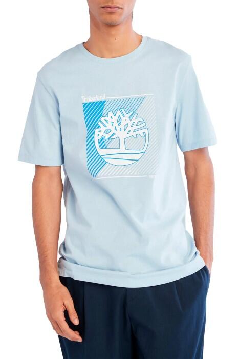 Timberland - Ss Tree Logo Graphic Tee Regular Erkek T-Shirt - TB0A663S Açık Mavi