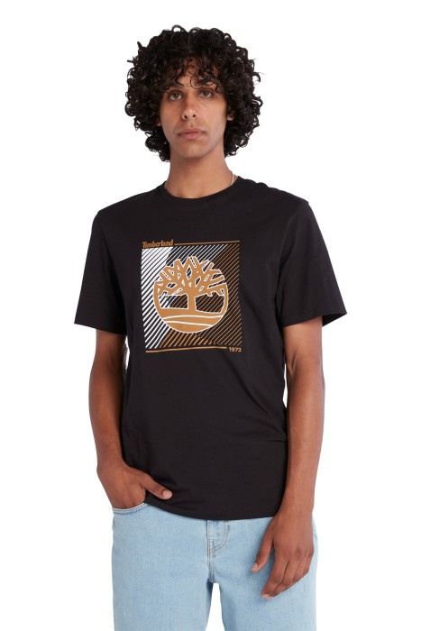 Timberland - Ss Tree Logo Graphic Tee Regular Erkek T-Shirt - TB0A663S Siyah