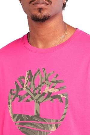 Ss Tree Logo Seasonal Camo Erkek T-Shirt - TB0A68VH Fuşya - Thumbnail