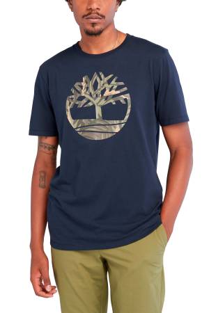 Ss Tree Logo Seasonal Camo Erkek T-Shirt - TB0A68VH Lacivert - Thumbnail