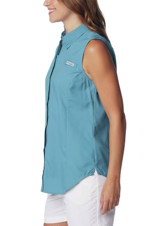 Tamiami Womens Sleeveless Kadın Gömlek - FL7157 Mavi - Thumbnail