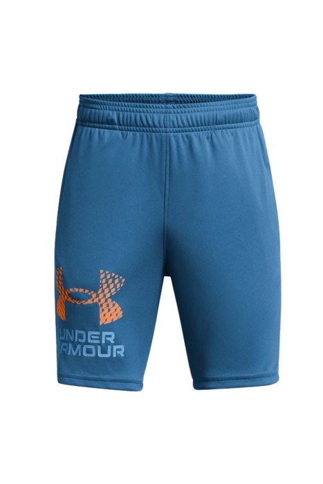 Under Armour - Tech Logo Erkek Çocuk Short - 1383333 Mavi/Sarı