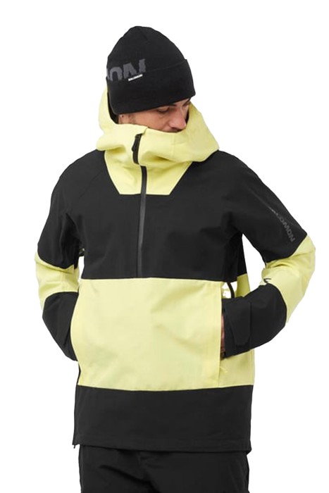 Salomon - Transfer Anorak Erkek Mont - LC2145300 Siyah/Neon sarı