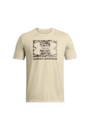 Ua Abc Camo Boxed Logo Ss Erkek T-Shirt - 1361673 Bej - Thumbnail