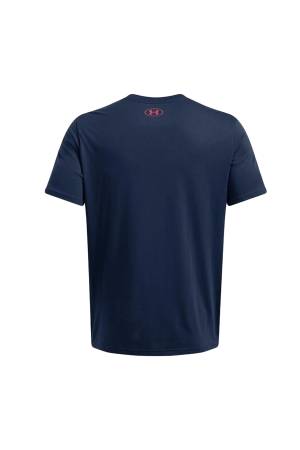 Ua Boxed Sports Updated Ss Erkek T-Shirt - 1386793 Lacivert - Thumbnail