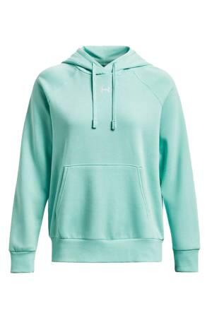 Ua Rival Fleece Hoodie Kadın Sweatshirt - 1379500 Haki - Thumbnail