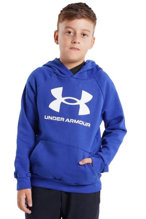 Under Armour - Ua Rival Fleece Hoodie Kapüşonlu Erkek Çocuk SweatShirt - 1357585 Mavi