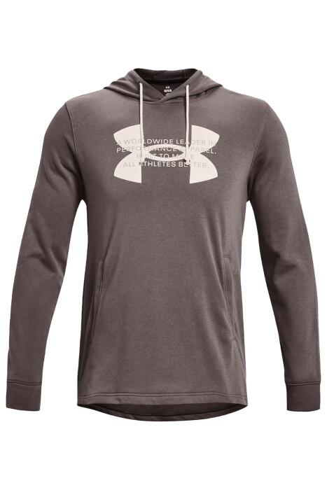 Ua Rival Terry Logo Hoodie Erkek SweatShirt - 1373382 Gri