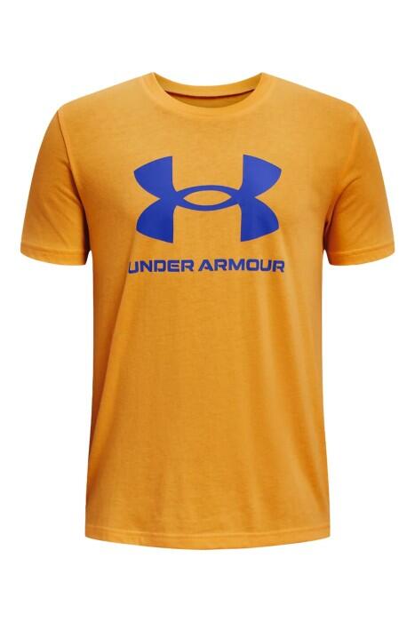 Under Armour - Ua Sportstyle Logo Ss Erkek Çocuk Spor T-Shirt - 1363282 Turuncu