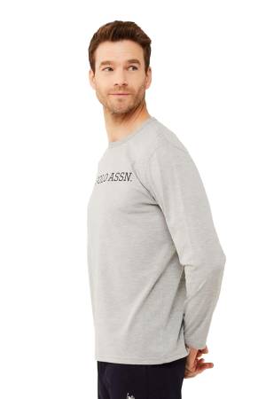 U.S. Polo Assn. Erkek SweatShirt - US.01.18467 Gri Melanj - Thumbnail