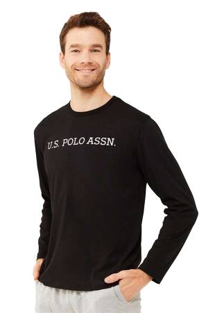 U.S. Polo Assn. Erkek SweatShirt - US.01.18467 Siyah - Thumbnail