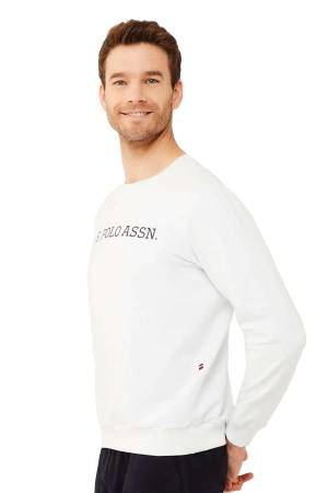 U.S. Polo Assn. Erkek SweatShirt - US.01.18468 Beyaz - Thumbnail