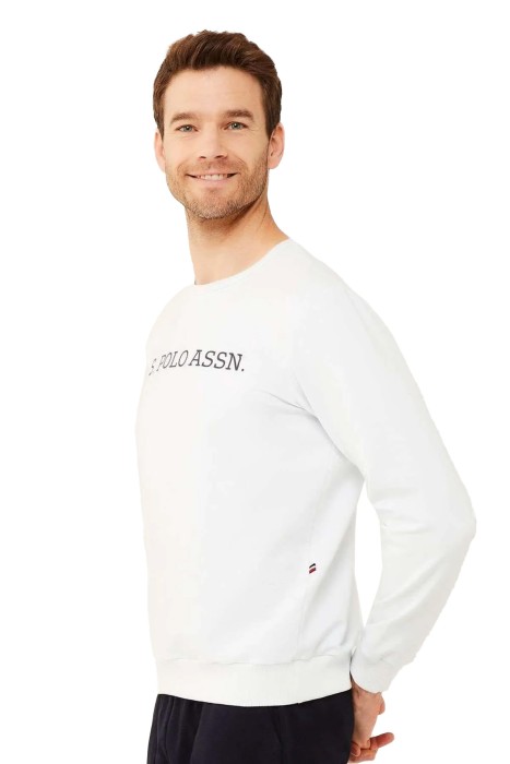 U.S. Polo Assn. Erkek SweatShirt - US.01.18468 Beyaz