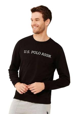 U.S. Polo Assn. Erkek SweatShirt - US.01.18468 Siyah - Thumbnail