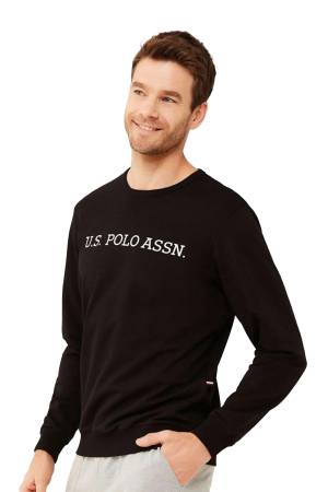 U.S. Polo Assn. Erkek SweatShirt - US.01.18468 Siyah - Thumbnail