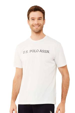 U.S. Polo Assn. Erkek T-Shirt - US.01.18465 Beyaz - Thumbnail