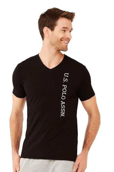U.S. Polo Assn. - U.S. Polo Assn. Erkek T-Shirt - US.01.18466 Siyah