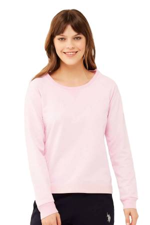 U.S. Polo Assn. Kadın SweatShirt - US.01.16598 Pembe - Thumbnail