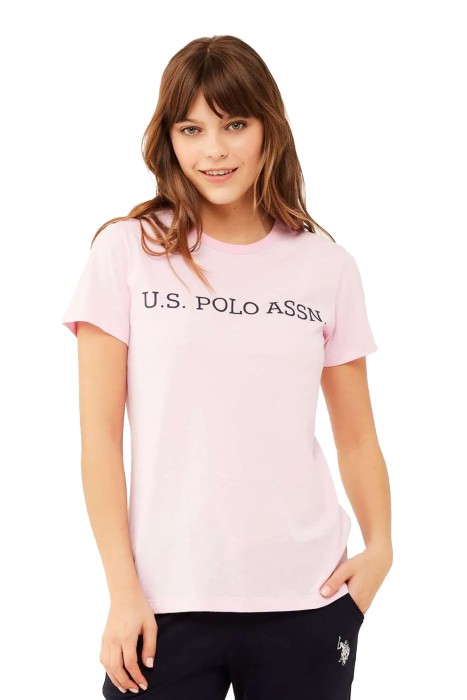 U.S. Polo Assn. - U.S. Polo Assn. Kadın T-Shirt - US.01.16595 Pembe