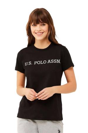 U.S. Polo Assn. Kadın T-Shirt - US.01.16595 Siyah - Thumbnail