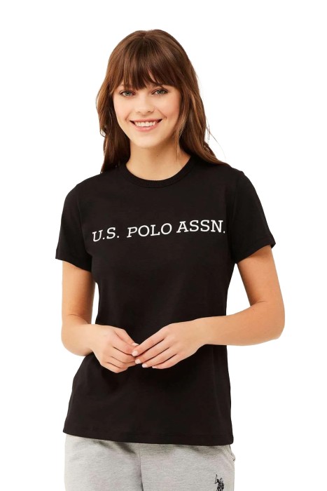 U.S. Polo Assn. - U.S. Polo Assn. Kadın T-Shirt - US.01.16595 Siyah