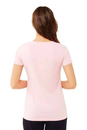 U.S. Polo Assn. Kadın T-Shirt - US.01.16596 Pembe - Thumbnail