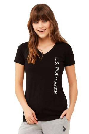 U.S. Polo Assn. Kadın T-Shirt - US.01.16596 Siyah - Thumbnail