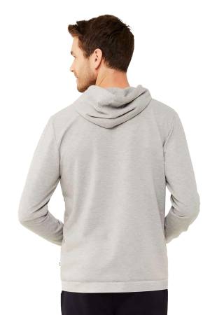 U.S. Polo Assn. Tam Fermuarlı Erkek SweatShirt - US.01.18469 Gri Melanj - Thumbnail