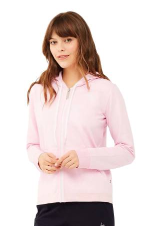 U.S. Polo Assn. Tam Fermuarlı Kadın SweatShirt - US.01.16599 Pembe - Thumbnail