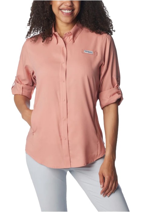 Columbia - Womens Tamiami II LS Shirt Kadın Uzun Kollu Gömlek - FL7278 Parlak Pembe