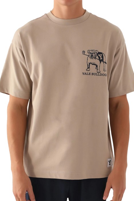 Yale Buldogs Erkek T-Shirt - L1745-XS Bej