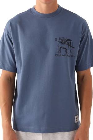 Yale Buldogs Erkek T-Shirt - L1745-XS Mavi - Thumbnail