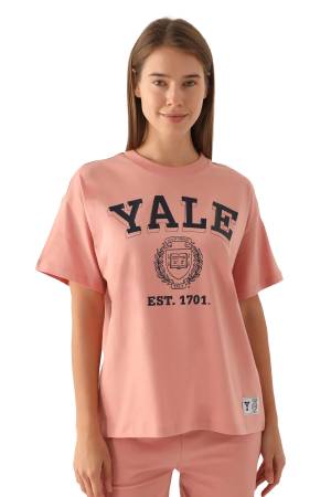 Yale Comfortable Kadın T-Shirt - L1753-XS Pembe - Thumbnail