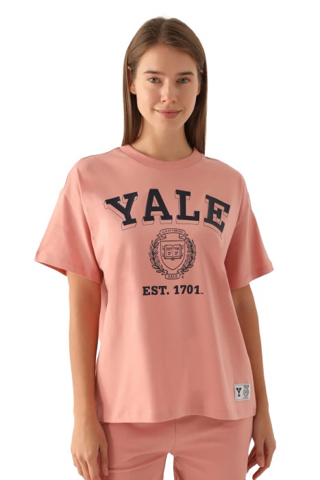 Yale - Yale Comfortable Kadın T-Shirt - L1753-XS Pembe