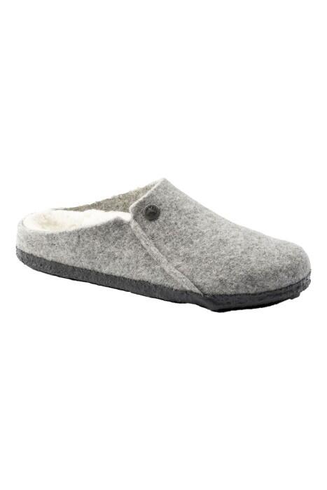 Birkenstock - Zermatt Shearling Wz Erkek Terlik - 1015092 Açık Gri