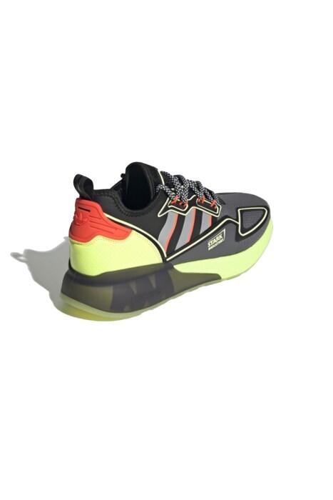 Zx 2K Boost Marvel Erkek Ayakkabı - H02559 Gri/Neon Yeşil